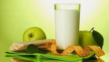 Kefir-apple diet to lose weight.